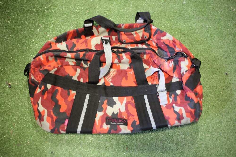 Mishka NYC Brooklyn Red Camouflage Duffle Bag
